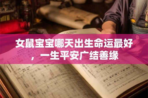 女鼠宝宝哪天出生命运最好，一生平安广结善缘