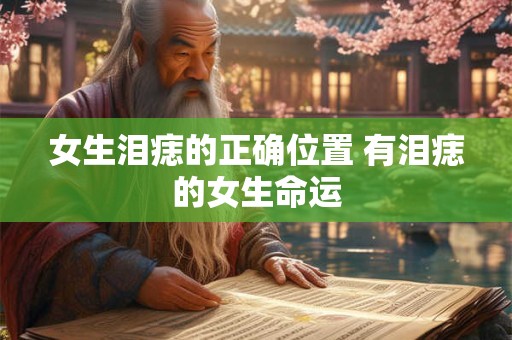 女生泪痣的正确位置 有泪痣的女生命运