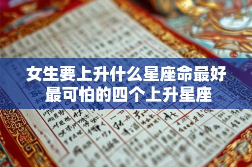 女生要上升什么星座命最好 最可怕的四个上升星座