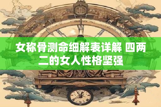 女称骨测命细解表详解 四两二的女人性格坚强
