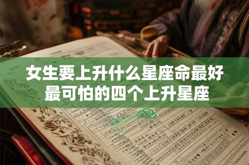 女生要上升什么星座命最好 最可怕的四个上升星座