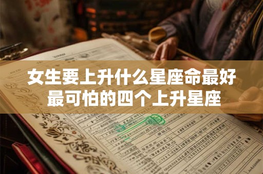 女生要上升什么星座命最好 最可怕的四个上升星座