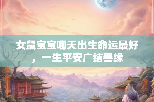 女鼠宝宝哪天出生命运最好，一生平安广结善缘