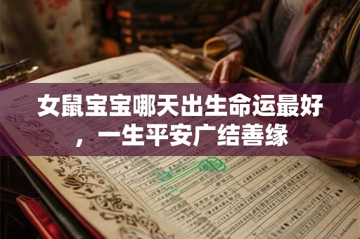 女鼠宝宝哪天出生命运最好，一生平安广结善缘