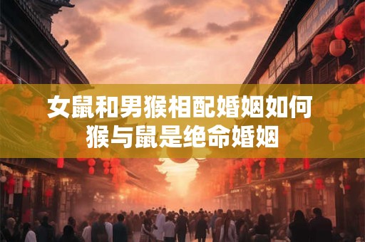 详细阅读:女鼠和男猴相配婚姻如何 猴与鼠是绝命婚姻 女鼠和男猴相配婚姻如何 猴与鼠是绝命婚姻