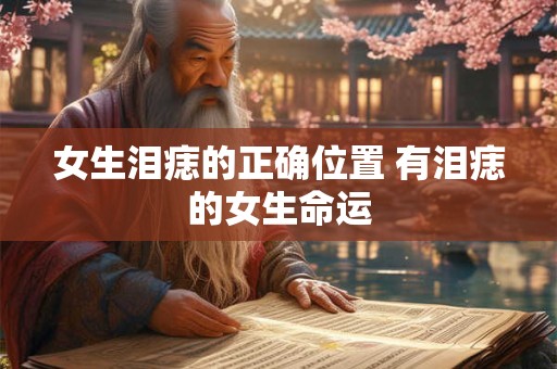 女生泪痣的正确位置 有泪痣的女生命运