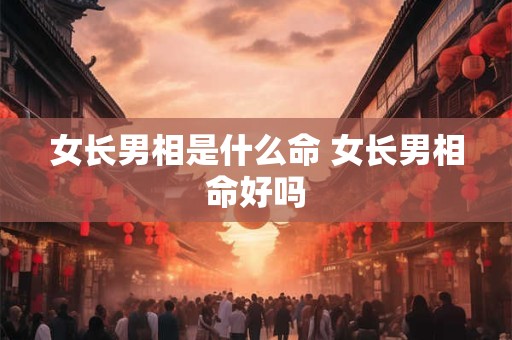 女长男相是什么命 女长男相命好吗