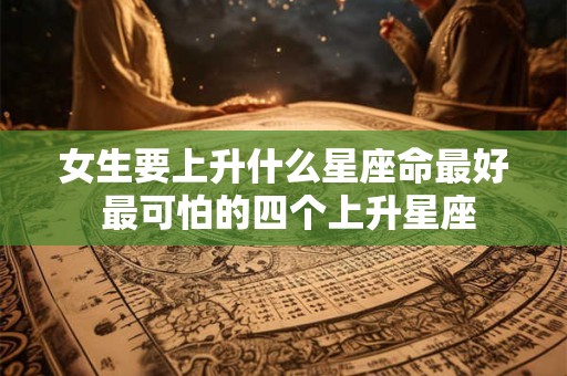 女生要上升什么星座命最好 最可怕的四个上升星座
