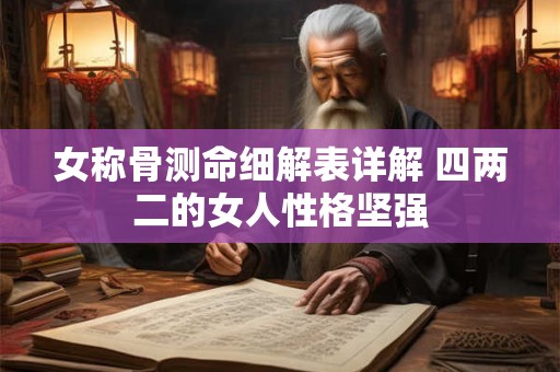 女称骨测命细解表详解 四两二的女人性格坚强