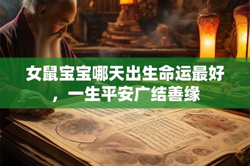 女鼠宝宝哪天出生命运最好，一生平安广结善缘
