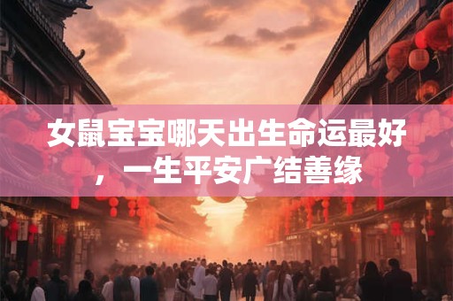 女鼠宝宝哪天出生命运最好，一生平安广结善缘