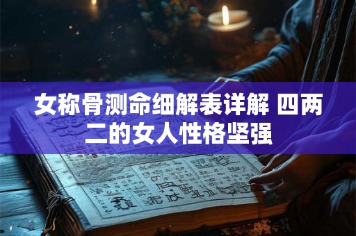 女称骨测命细解表详解 四两二的女人性格坚强
