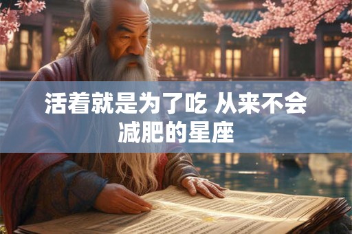 活着就是为了吃 从来不会减肥的星座