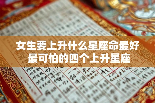 女生要上升什么星座命最好 最可怕的四个上升星座