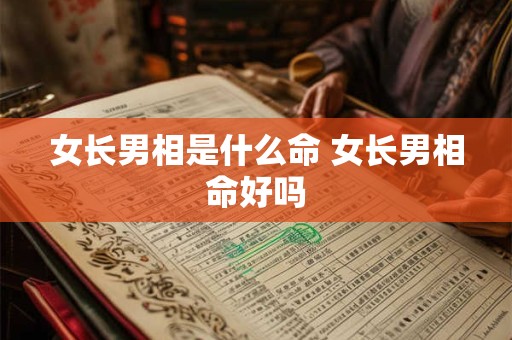 女长男相是什么命 女长男相命好吗