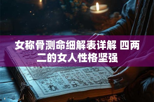 女称骨测命细解表详解 四两二的女人性格坚强
