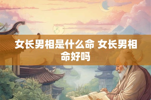女长男相是什么命 女长男相命好吗