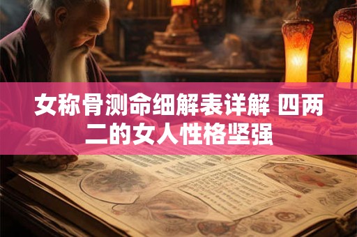 女称骨测命细解表详解 四两二的女人性格坚强