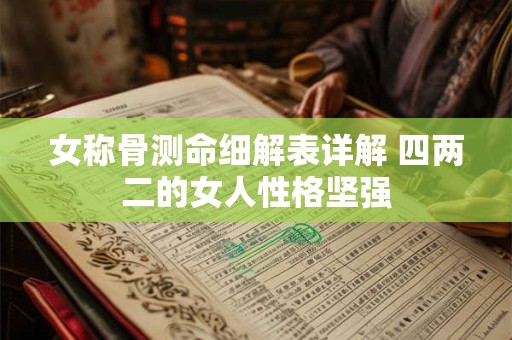 女称骨测命细解表详解 四两二的女人性格坚强