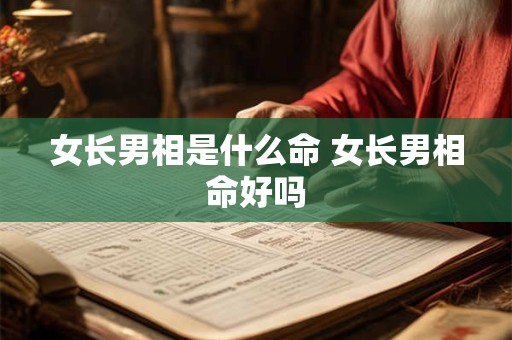 女长男相是什么命 女长男相命好吗