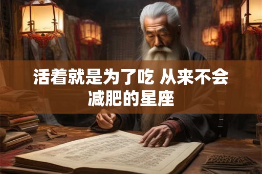 活着就是为了吃 从来不会减肥的星座