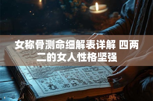 女称骨测命细解表详解 四两二的女人性格坚强