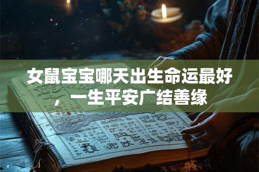 女鼠宝宝哪天出生命运最好，一生平安广结善缘