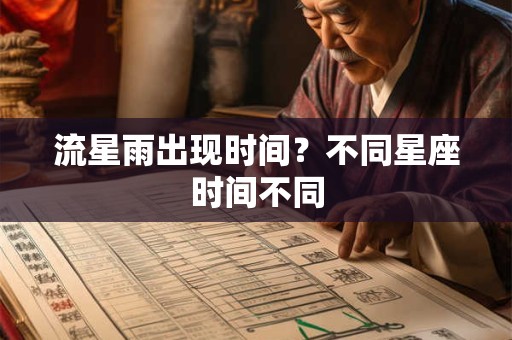流星雨出现时间？不同星座时间不同
