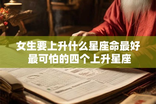 女生要上升什么星座命最好 最可怕的四个上升星座