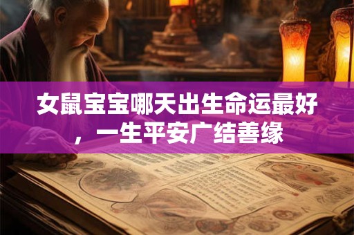 女鼠宝宝哪天出生命运最好，一生平安广结善缘