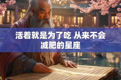 活着就是为了吃 从来不会减肥的星座