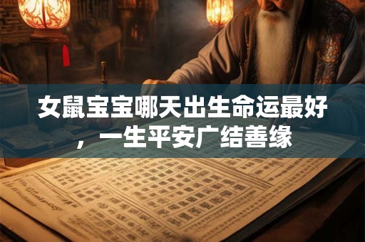 女鼠宝宝哪天出生命运最好，一生平安广结善缘