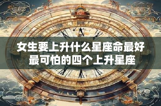 女生要上升什么星座命最好 最可怕的四个上升星座