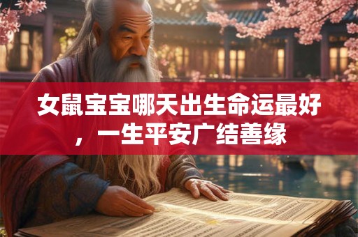 详细阅读:女鼠宝宝哪天出生命运最好,一生平安广结善缘 女鼠宝宝哪天出生命运最好,一生平安广结善缘