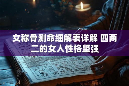 女称骨测命细解表详解 四两二的女人性格坚强
