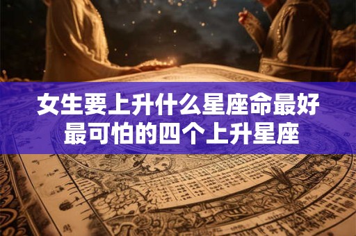 女生要上升什么星座命最好 最可怕的四个上升星座