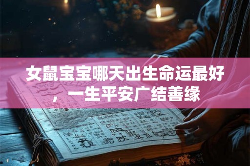女鼠宝宝哪天出生命运最好，一生平安广结善缘