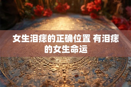 女生泪痣的正确位置 有泪痣的女生命运