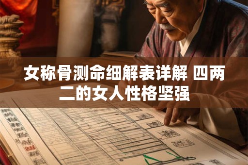 女称骨测命细解表详解 四两二的女人性格坚强