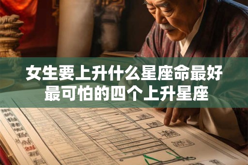 女生要上升什么星座命最好 最可怕的四个上升星座