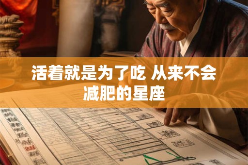 活着就是为了吃 从来不会减肥的星座