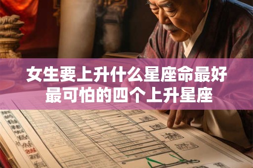 女生要上升什么星座命最好 最可怕的四个上升星座