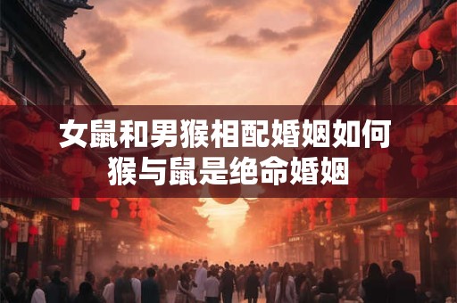 女鼠和男猴相配婚姻如何 猴与鼠是绝命婚姻