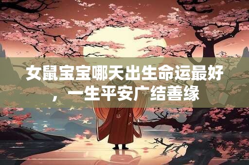 女鼠宝宝哪天出生命运最好，一生平安广结善缘