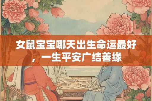 女鼠宝宝哪天出生命运最好，一生平安广结善缘