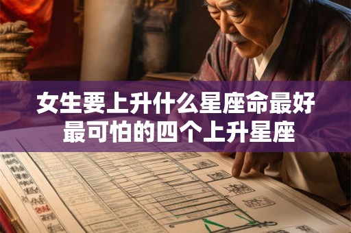 女生要上升什么星座命最好 最可怕的四个上升星座