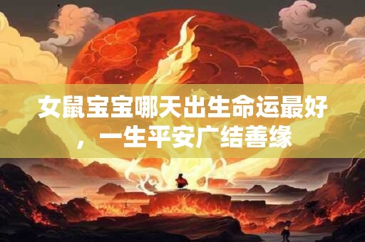 女鼠宝宝哪天出生命运最好，一生平安广结善缘