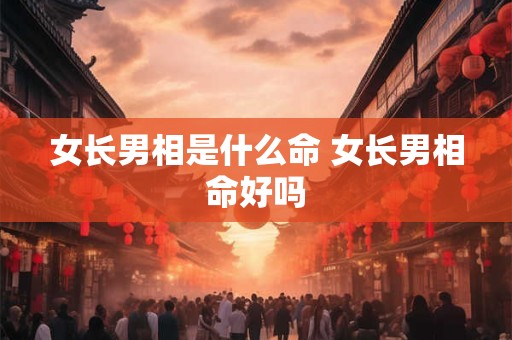 详细阅读:女长男相是什么命 女长男相命好吗 女长男相是什么命 女长男相命好吗