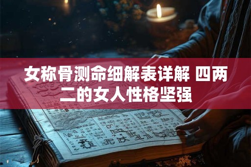 女称骨测命细解表详解 四两二的女人性格坚强