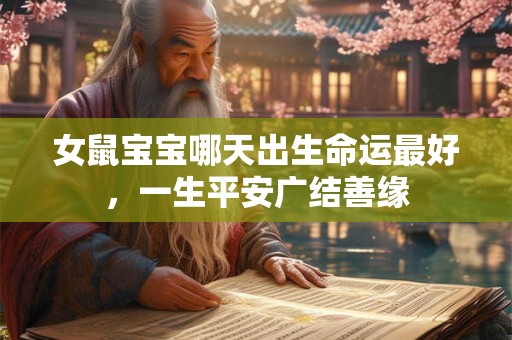 女鼠宝宝哪天出生命运最好，一生平安广结善缘